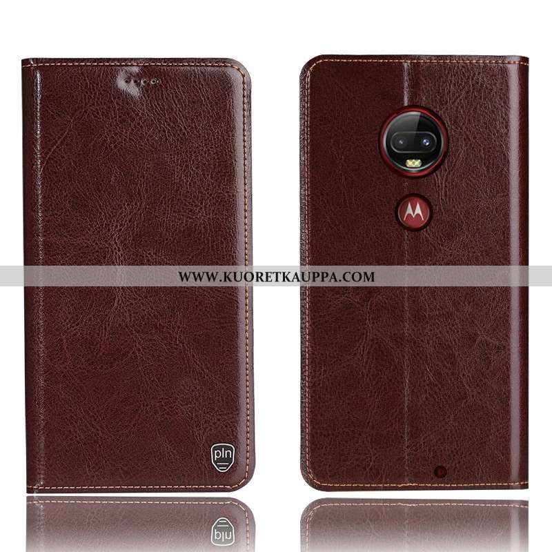 Kuori Moto G7 Plus, Kuoret Moto G7 Plus, Kotelo Moto G7 Plus Nahkakuori Suojaus Murtumaton Puhelimen