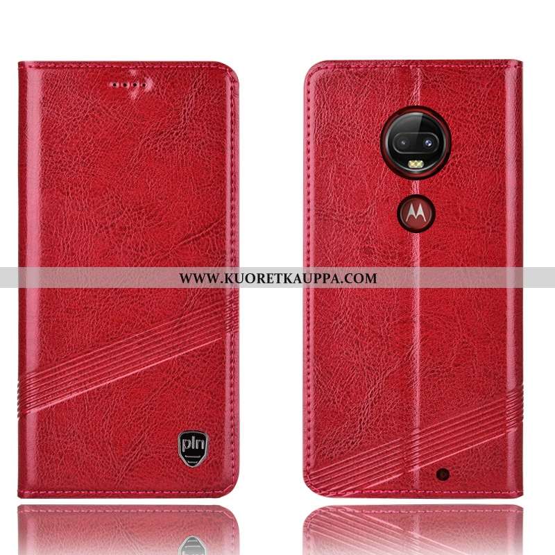 Kuori Moto G7 Plus, Kuoret Moto G7 Plus, Kotelo Moto G7 Plus Nahkakuori Suojaus Murtumaton Puhelimen