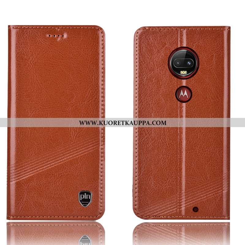 Kuori Moto G7 Plus, Kuoret Moto G7 Plus, Kotelo Moto G7 Plus Nahkakuori Suojaus Murtumaton Puhelimen