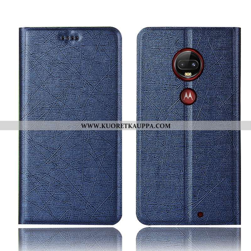 Kuori Moto G7 Plus, Kuoret Moto G7 Plus, Kotelo Moto G7 Plus Nahkakuori Suojaus Punainen Pinkki