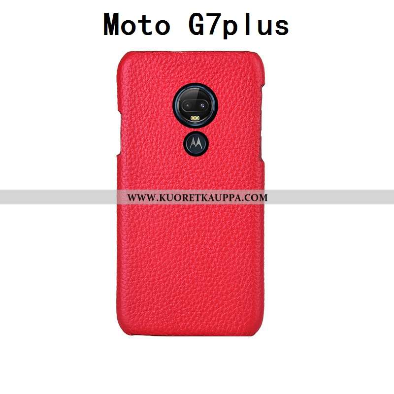 Kuori Moto G7 Plus, Kuoret Moto G7 Plus, Kotelo Moto G7 Plus Persoonallisuus Luova Aito Nahka Suojau