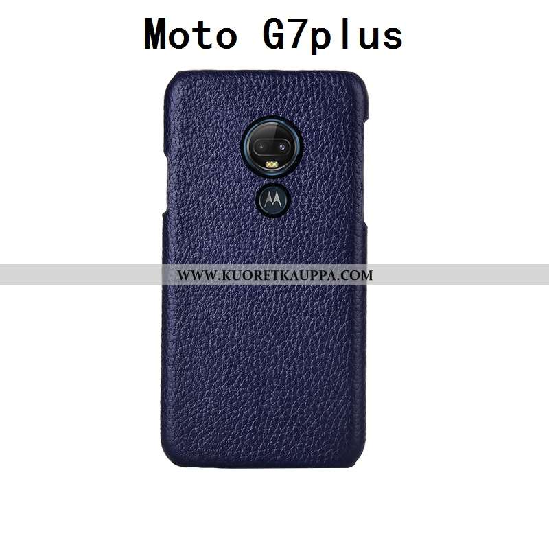 Kuori Moto G7 Plus, Kuoret Moto G7 Plus, Kotelo Moto G7 Plus Persoonallisuus Luova Aito Nahka Suojau