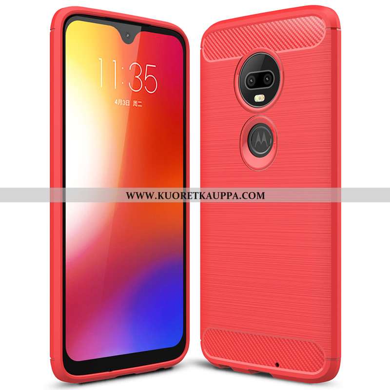 Kuori Moto G7 Plus, Kuoret Moto G7 Plus, Kotelo Moto G7 Plus Silikoni Suojaus Kuitu Mustat