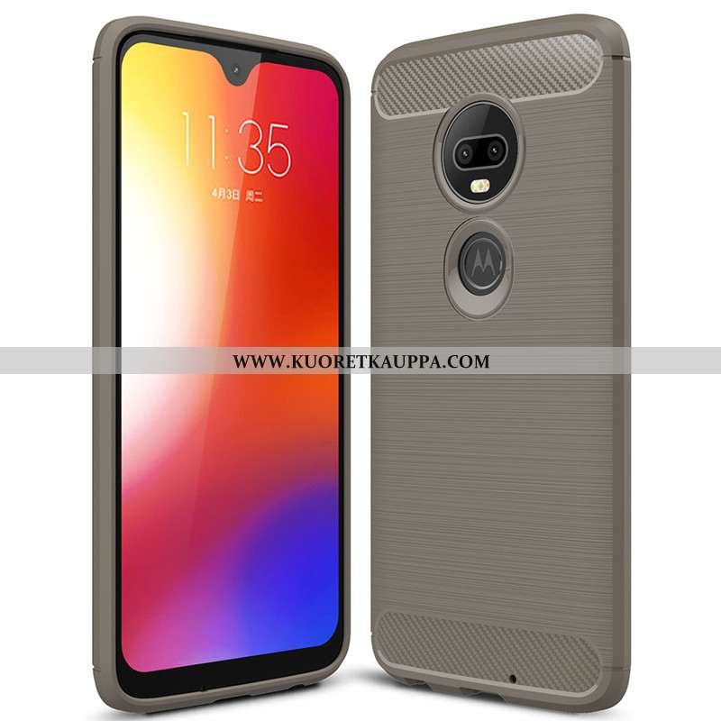 Kuori Moto G7 Plus, Kuoret Moto G7 Plus, Kotelo Moto G7 Plus Silikoni Suojaus Kuitu Mustat