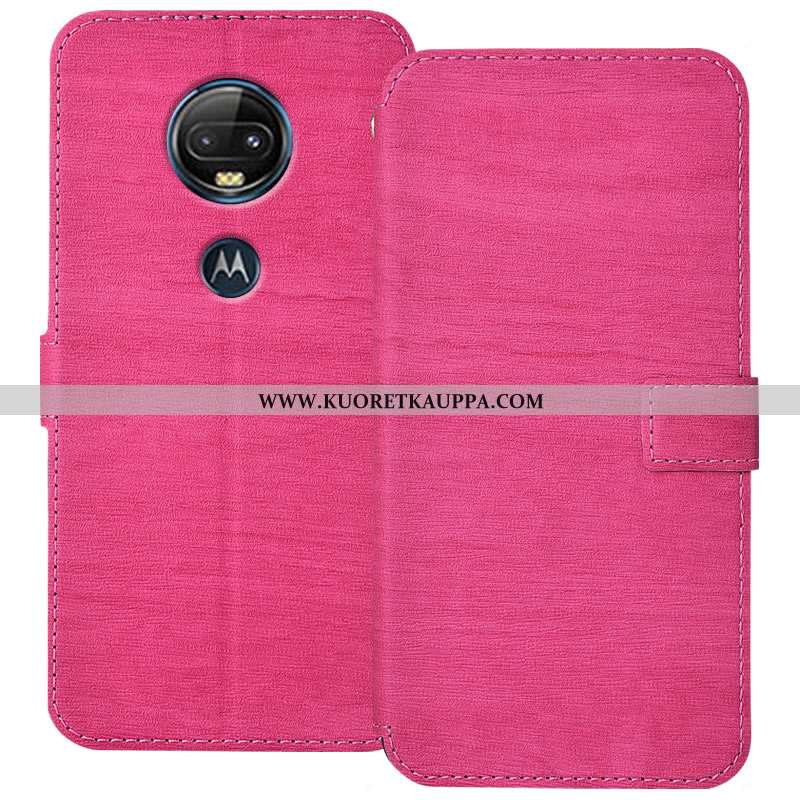 Kuori Moto G7 Plus, Kuoret Moto G7 Plus, Kotelo Moto G7 Plus Suojaus Nahkakuori Musta All Inclusive 