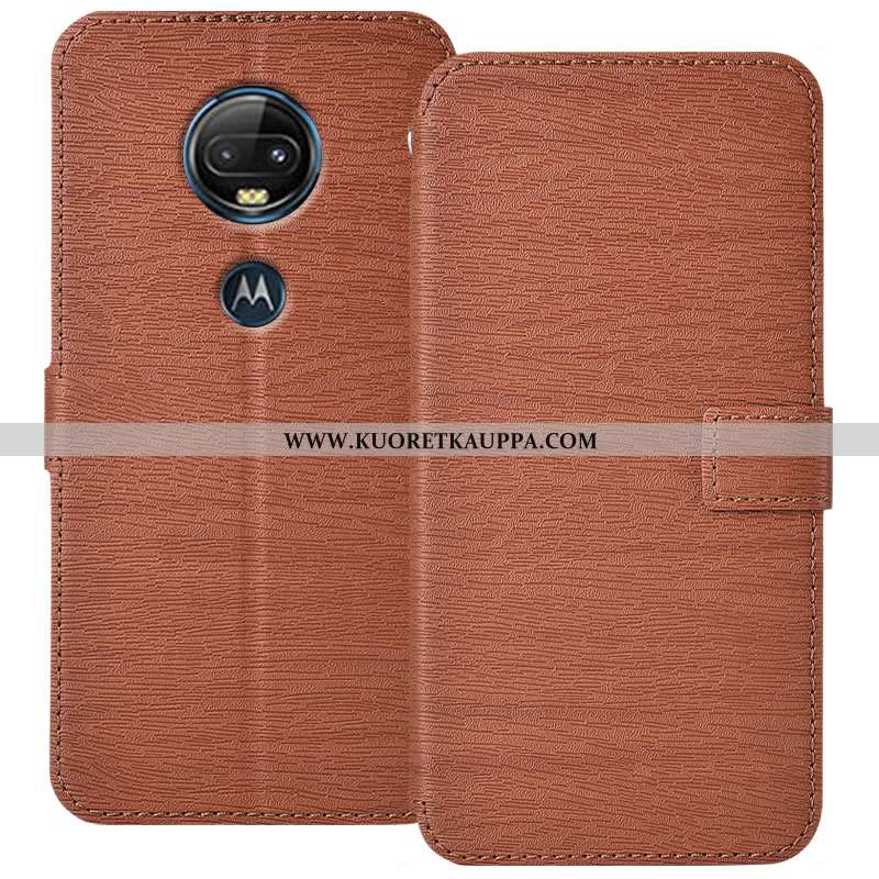 Kuori Moto G7 Plus, Kuoret Moto G7 Plus, Kotelo Moto G7 Plus Suojaus Nahkakuori Musta All Inclusive 