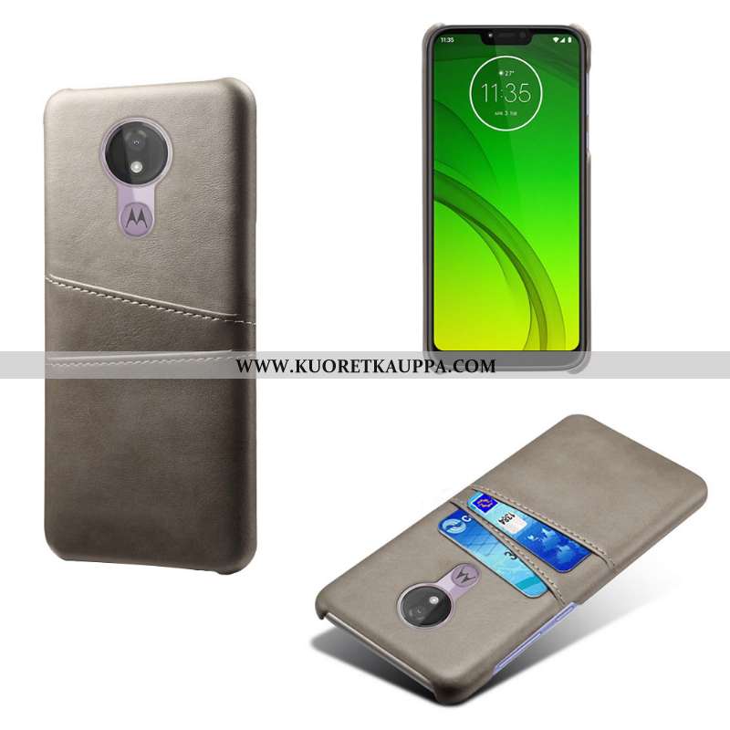 Kuori Moto G7 Power, Kuoret Moto G7 Power, Kotelo Moto G7 Power Nahkakuori Sininen Kortti Puhelimen