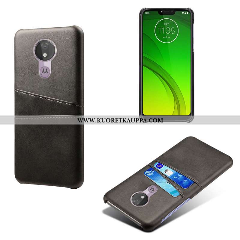 Kuori Moto G7 Power, Kuoret Moto G7 Power, Kotelo Moto G7 Power Nahkakuori Sininen Kortti Puhelimen