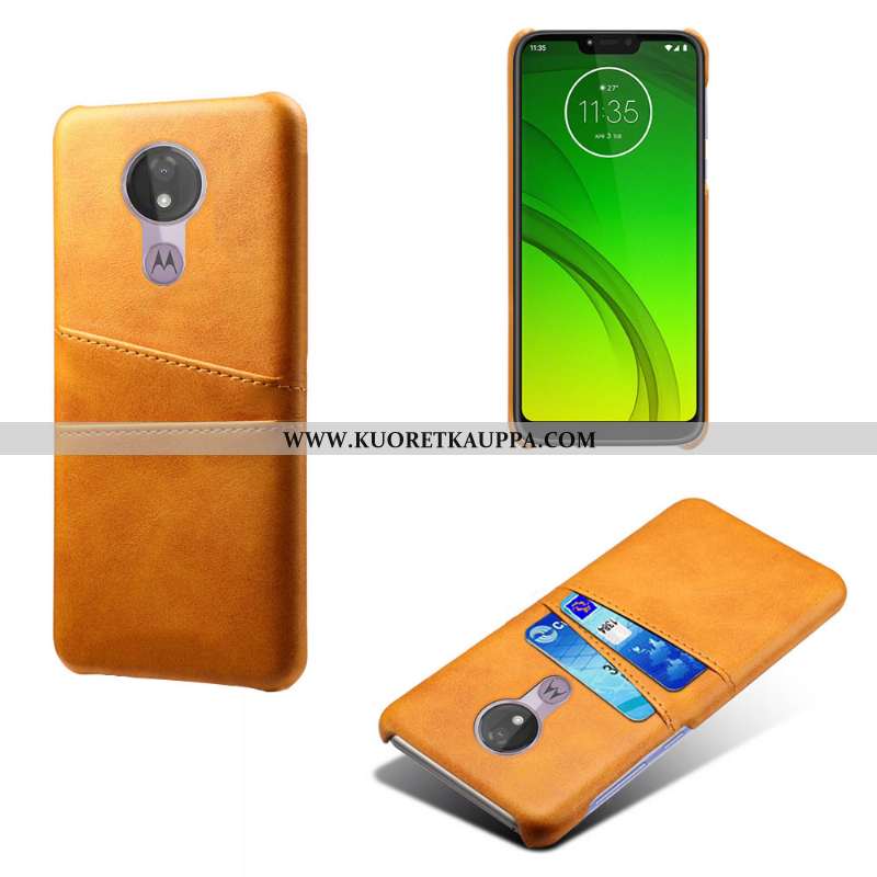 Kuori Moto G7 Power, Kuoret Moto G7 Power, Kotelo Moto G7 Power Nahkakuori Sininen Kortti Puhelimen