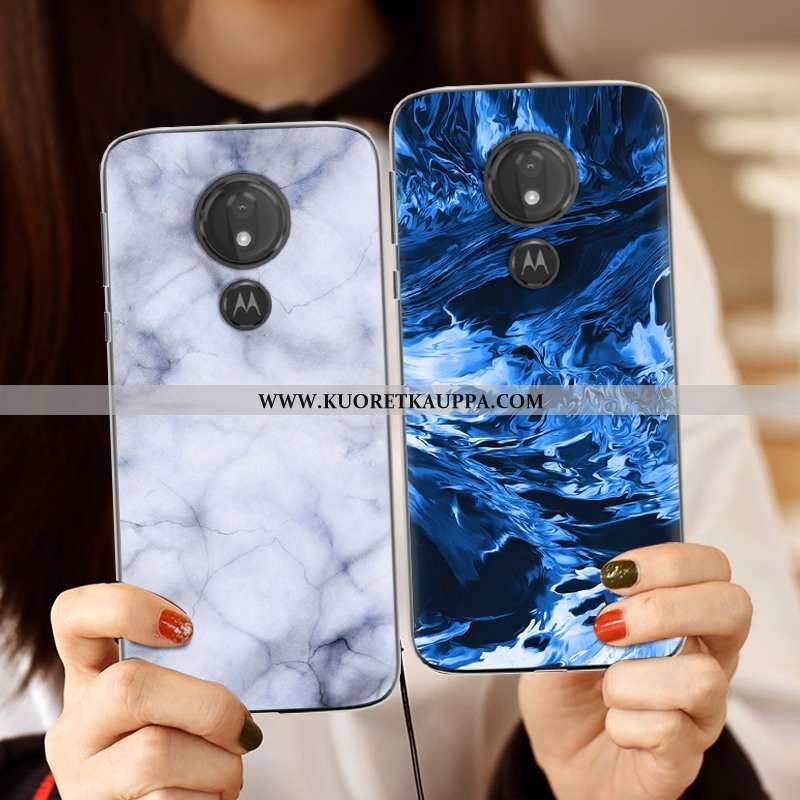 Kuori Moto G7 Power, Kuoret Moto G7 Power, Kotelo Moto G7 Power Silikoni Persoonallisuus Sininen Puh
