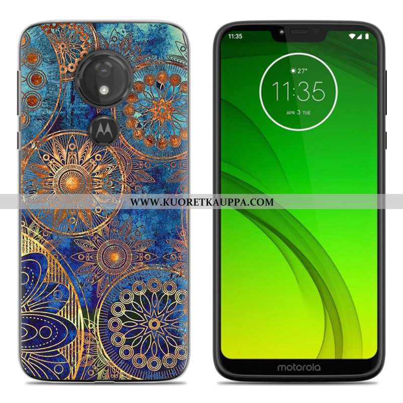 Kuori Moto G7 Power, Kuoret Moto G7 Power, Kotelo Moto G7 Power Silikoni Persoonallisuus Sininen Puh