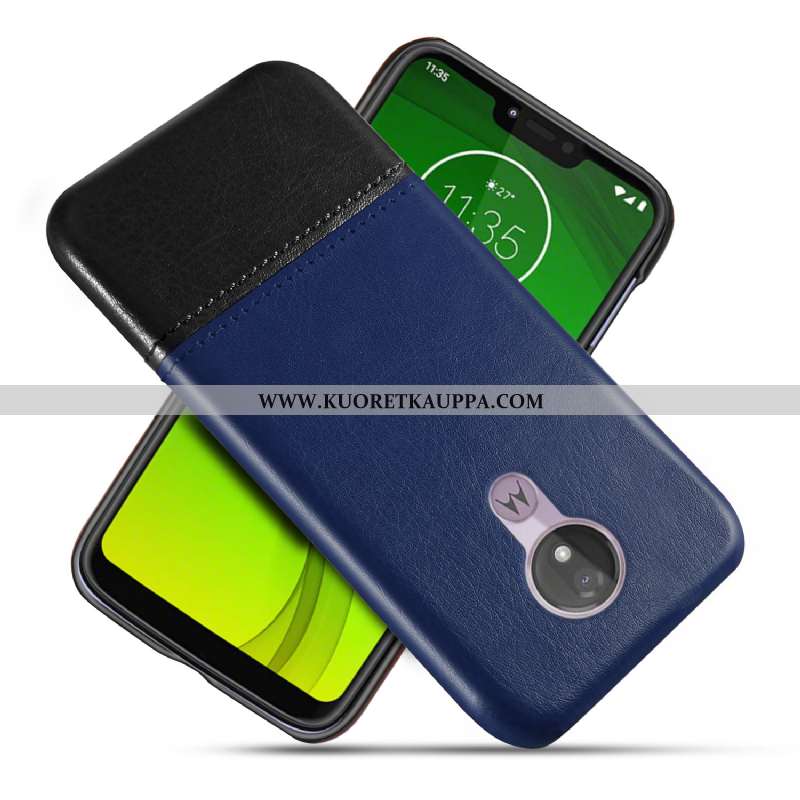 Kuori Moto G7 Power, Kuoret Moto G7 Power, Kotelo Moto G7 Power Suojaus Aito Nahka Puhelimen Mustat