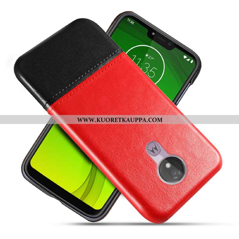 Kuori Moto G7 Power, Kuoret Moto G7 Power, Kotelo Moto G7 Power Suojaus Aito Nahka Puhelimen Mustat