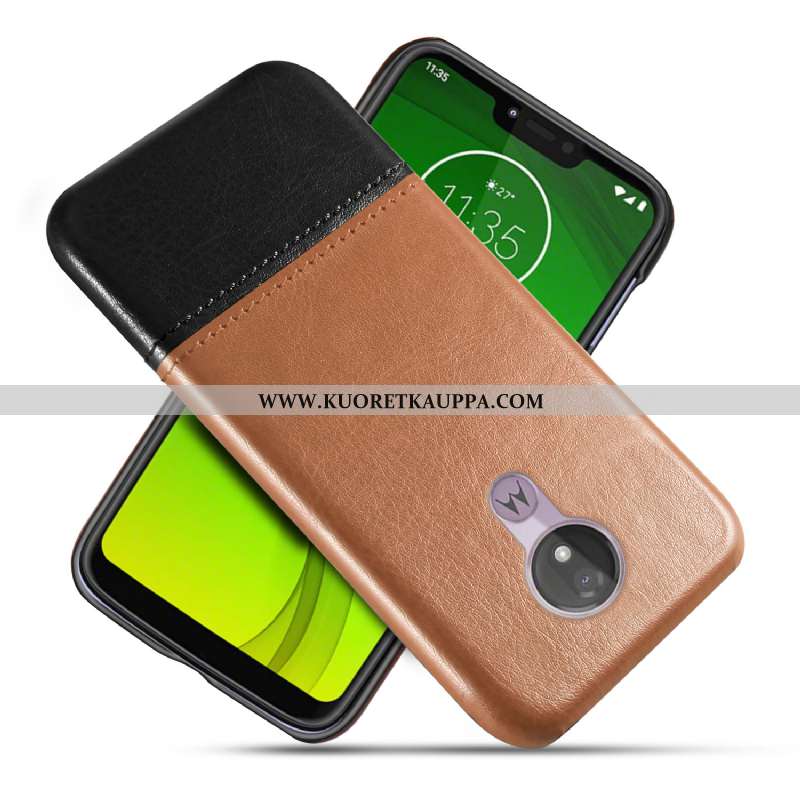 Kuori Moto G7 Power, Kuoret Moto G7 Power, Kotelo Moto G7 Power Suojaus Aito Nahka Puhelimen Mustat