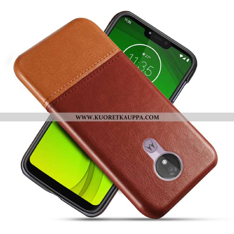 Kuori Moto G7 Power, Kuoret Moto G7 Power, Kotelo Moto G7 Power Suojaus Aito Nahka Puhelimen Mustat