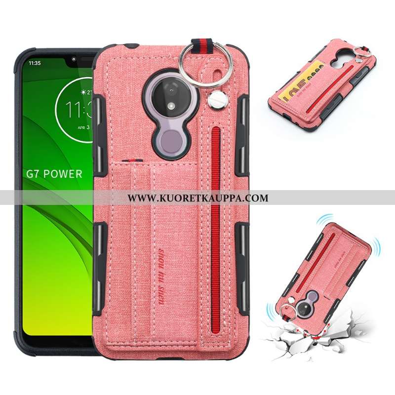Kuori Moto G7 Power, Kuoret Moto G7 Power, Kotelo Moto G7 Power Suojaus Jauhe Puhelimen Pinkki