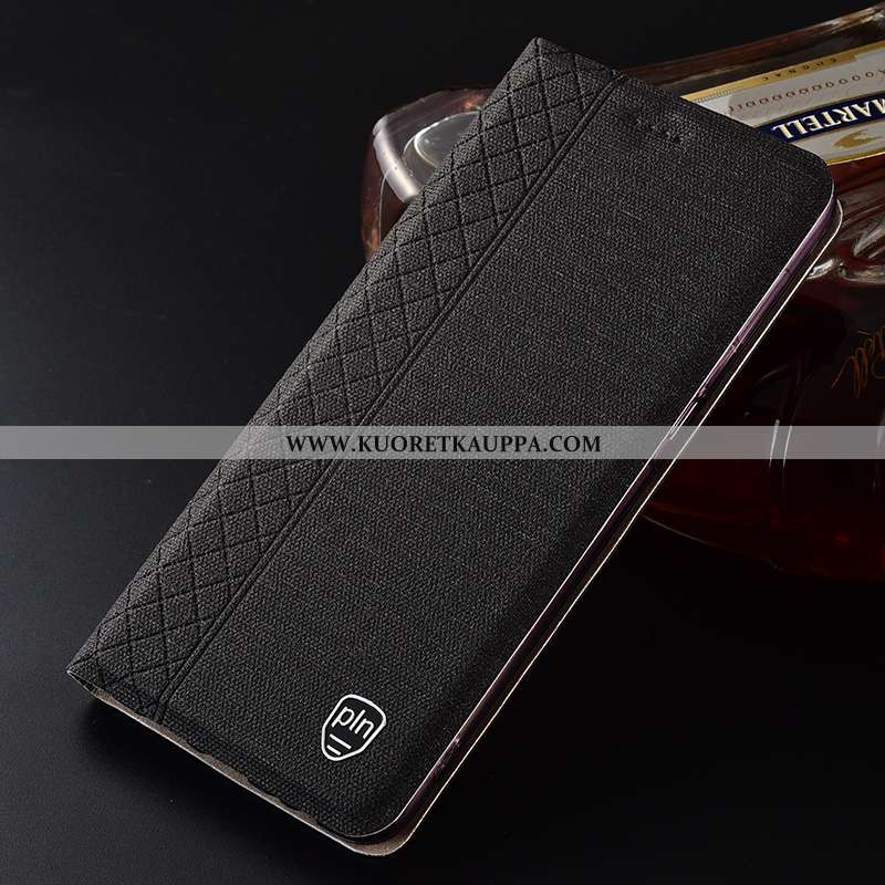 Kuori Moto G7 Power, Kuoret Moto G7 Power, Kotelo Moto G7 Power Suojaus Pellava Murtumaton Ruskea