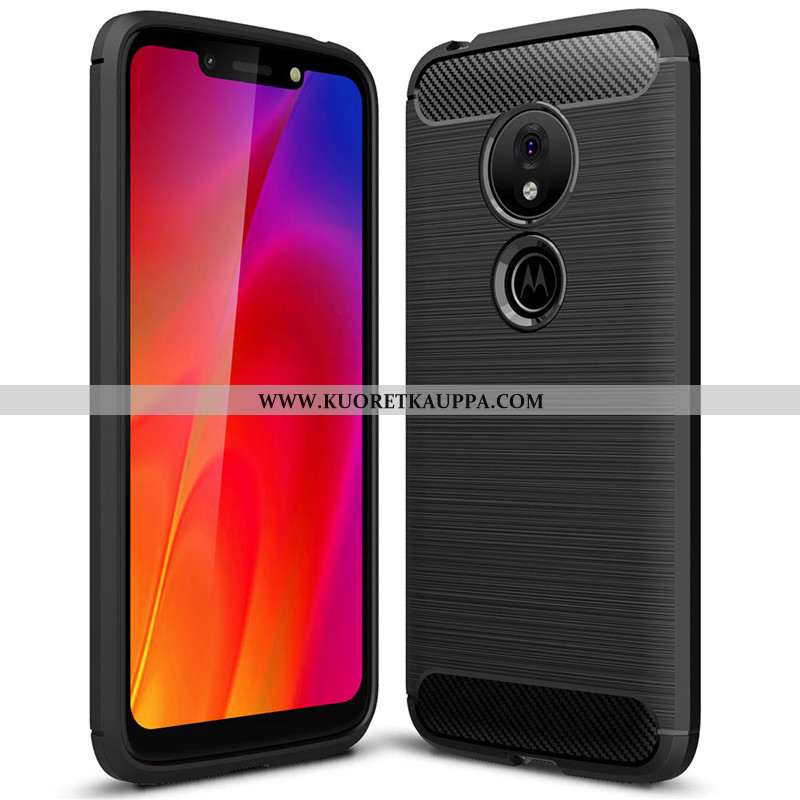 Kuori Moto G7 Power, Kuoret Moto G7 Power, Kotelo Moto G7 Power Suuntaus Pehmeä Neste Musta Yksinker