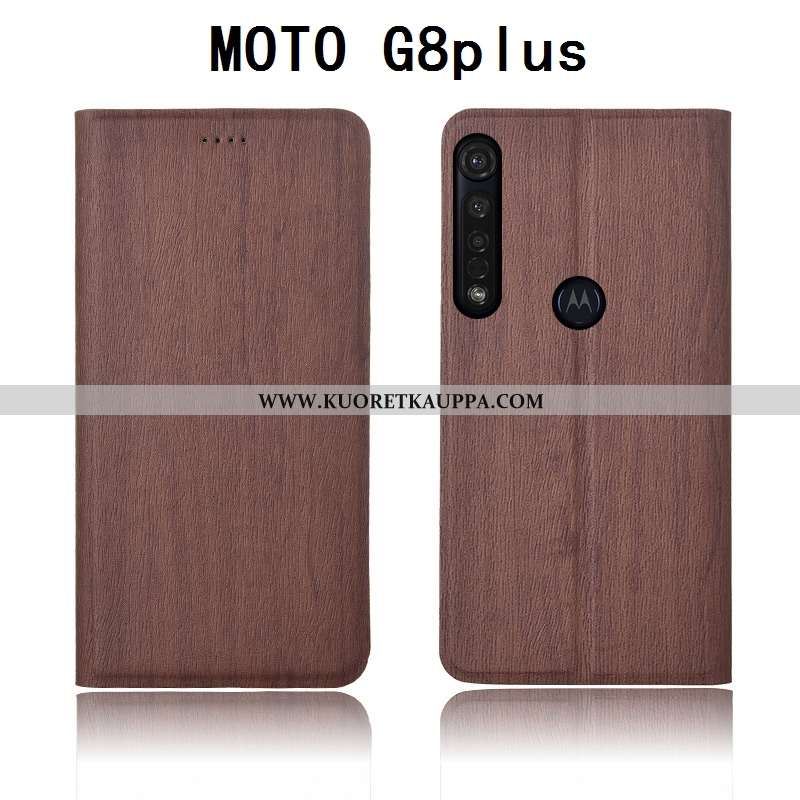 Kuori Moto G8 Plus, Kuoret Moto G8 Plus, Kotelo Moto G8 Plus Aito Nahka Pehmeä Neste Murtumaton Puhe