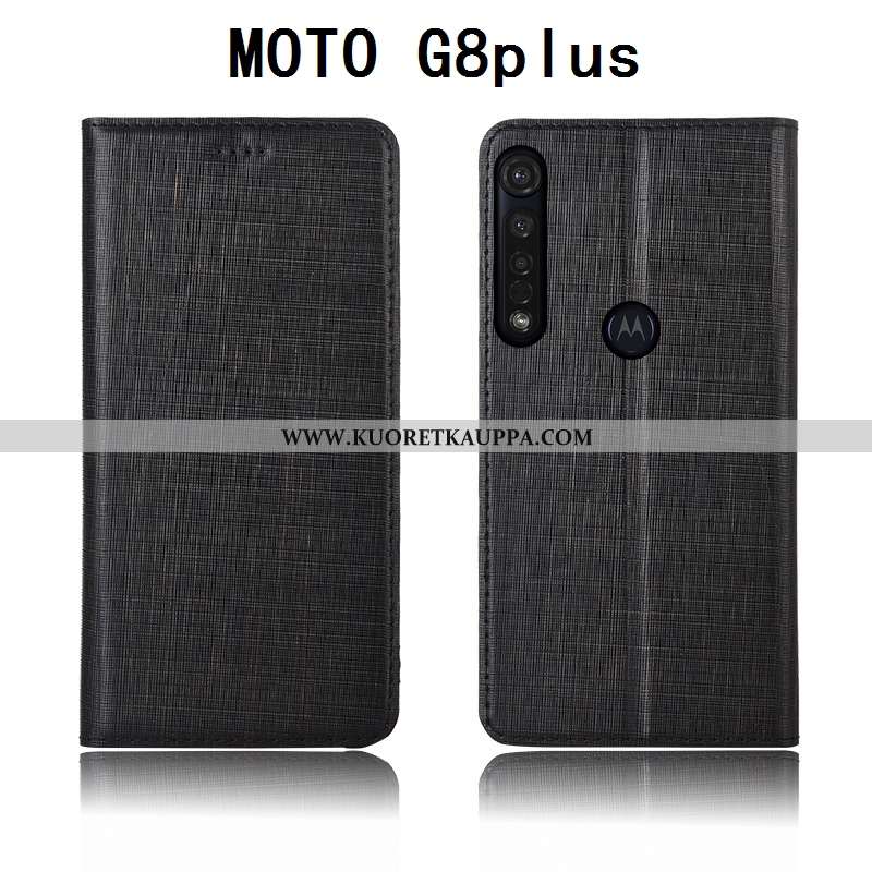 Kuori Moto G8 Plus, Kuoret Moto G8 Plus, Kotelo Moto G8 Plus Aito Nahka Pehmeä Neste Murtumaton Puhe