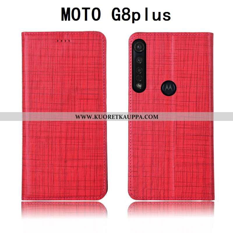 Kuori Moto G8 Plus, Kuoret Moto G8 Plus, Kotelo Moto G8 Plus Aito Nahka Pehmeä Neste Murtumaton Puhe