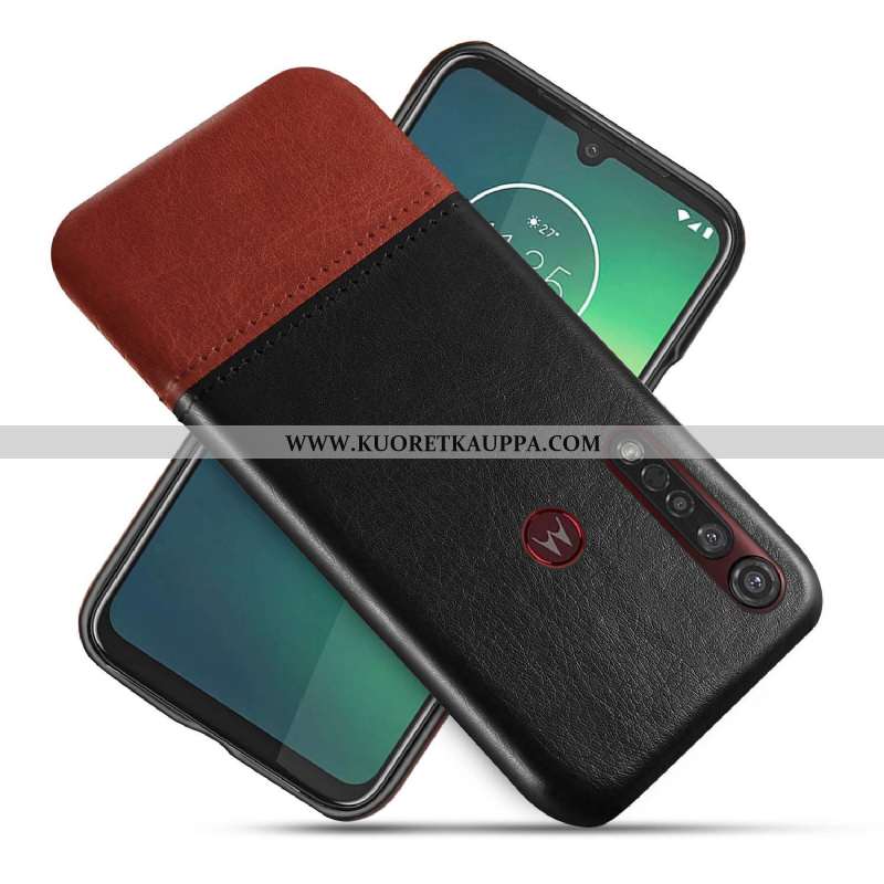 Kuori Moto G8 Plus, Kuoret Moto G8 Plus, Kotelo Moto G8 Plus Luova Suojaus Sininen Nahkakuori Puheli