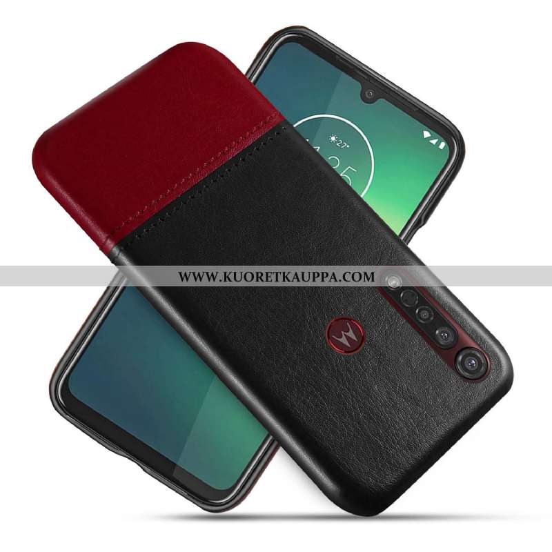Kuori Moto G8 Plus, Kuoret Moto G8 Plus, Kotelo Moto G8 Plus Luova Suojaus Sininen Nahkakuori Puheli