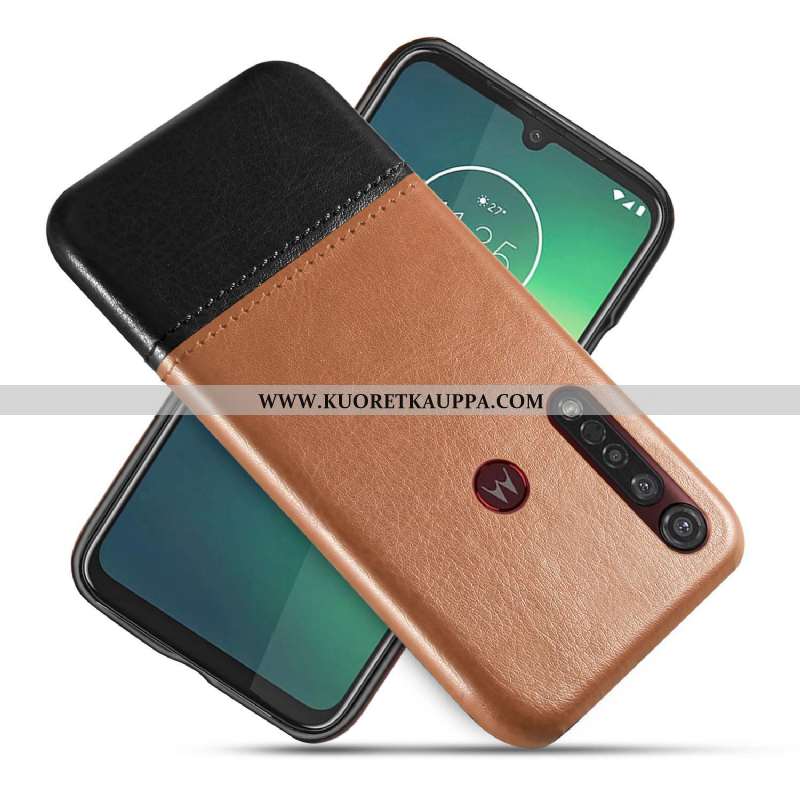 Kuori Moto G8 Plus, Kuoret Moto G8 Plus, Kotelo Moto G8 Plus Luova Suojaus Sininen Nahkakuori Puheli