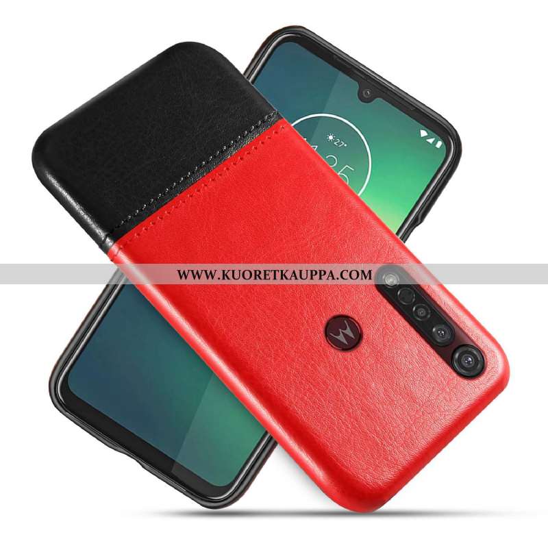 Kuori Moto G8 Plus, Kuoret Moto G8 Plus, Kotelo Moto G8 Plus Luova Suojaus Sininen Nahkakuori Puheli