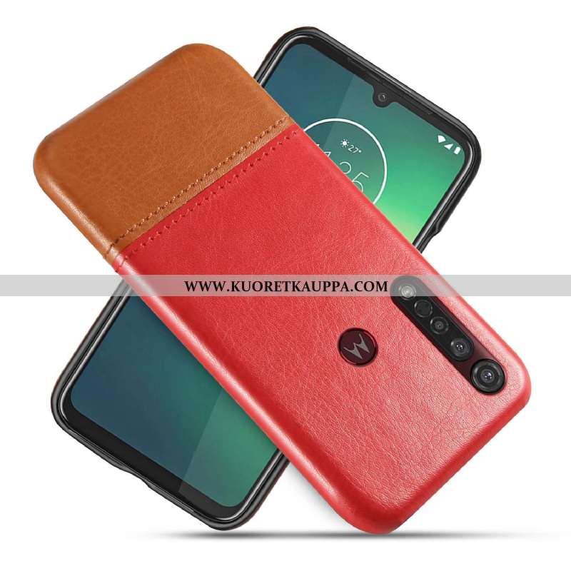 Kuori Moto G8 Plus, Kuoret Moto G8 Plus, Kotelo Moto G8 Plus Luova Suojaus Sininen Nahkakuori Puheli