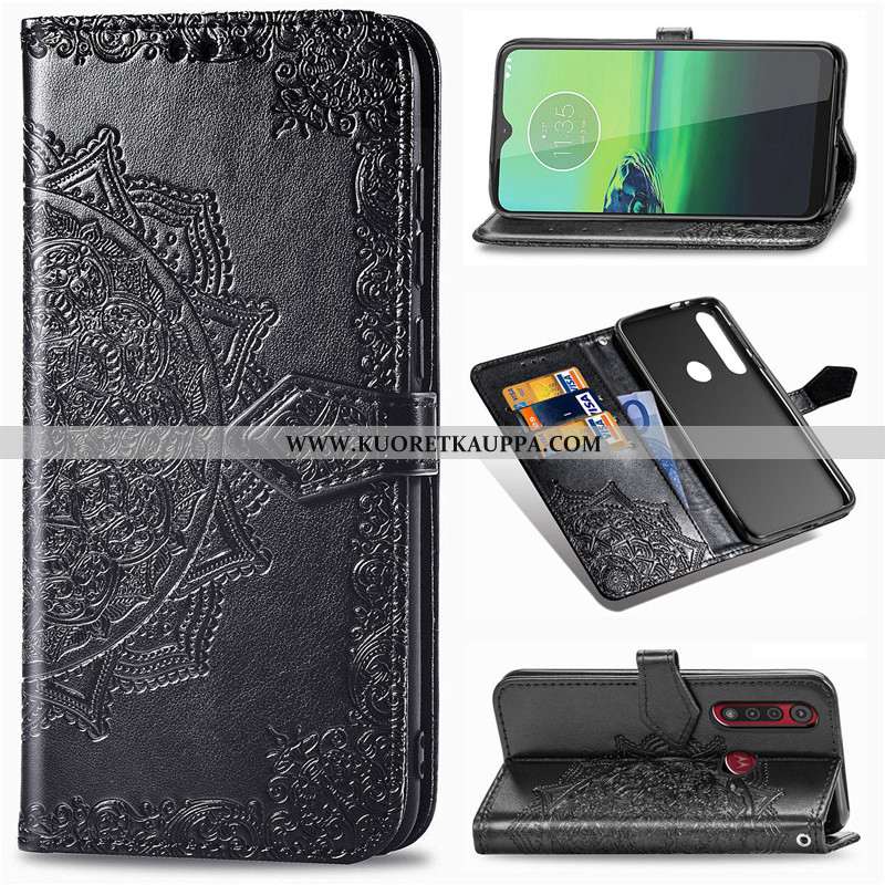 Kuori Moto G8 Plus, Kuoret Moto G8 Plus, Kotelo Moto G8 Plus Nahkakuori Ripustettavat Koristeet Koho