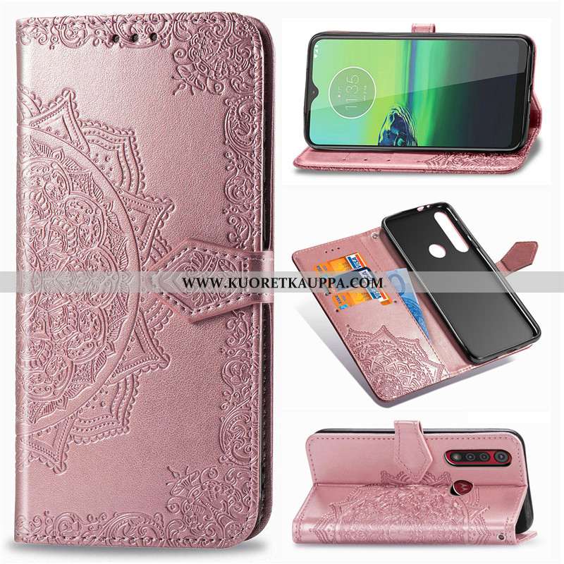 Kuori Moto G8 Plus, Kuoret Moto G8 Plus, Kotelo Moto G8 Plus Nahkakuori Ripustettavat Koristeet Koho