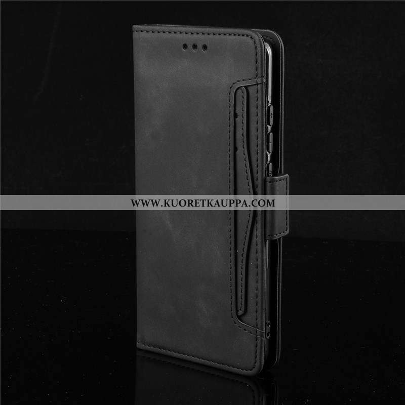 Kuori Moto G8 Plus, Kuoret Moto G8 Plus, Kotelo Moto G8 Plus Nahkakuori Suojaus Musta Puhelimen Must