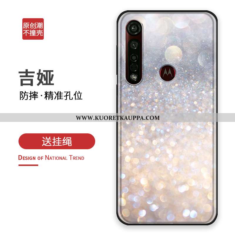 Kuori Moto G8 Plus, Kuoret Moto G8 Plus, Kotelo Moto G8 Plus Suuntaus Silikoni Suojaus Hopea