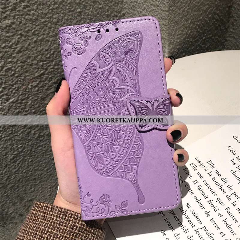 Kuori Moto G8 Power, Kuoret Moto G8 Power, Kotelo Moto G8 Power Nahka Suojaus Jauhe Pinkki