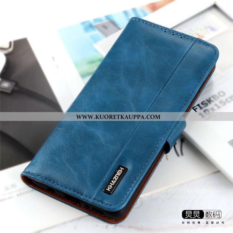 Kuori Moto G8 Power, Kuoret Moto G8 Power, Kotelo Moto G8 Power Suojaus Aito Nahka Puhelimen Ruskea