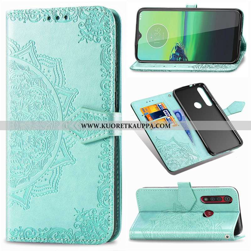 Kuori Moto G8 Power Lite, Kuoret Moto G8 Power Lite, Kotelo Moto G8 Power Lite Kohokuviointi Nahka M