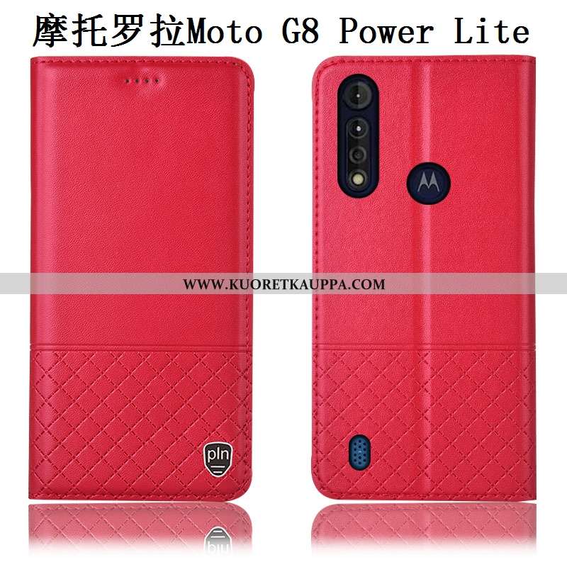 Kuori Moto G8 Power Lite, Kuoret Moto G8 Power Lite, Kotelo Moto G8 Power Lite Nahkakuori Aito Nahka