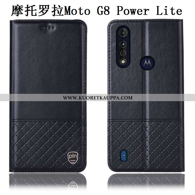 Kuori Moto G8 Power Lite, Kuoret Moto G8 Power Lite, Kotelo Moto G8 Power Lite Nahkakuori Aito Nahka