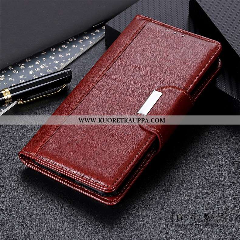 Kuori Moto G8 Power Lite, Kuoret Moto G8 Power Lite, Kotelo Moto G8 Power Lite Suojaus Aito Nahka Le