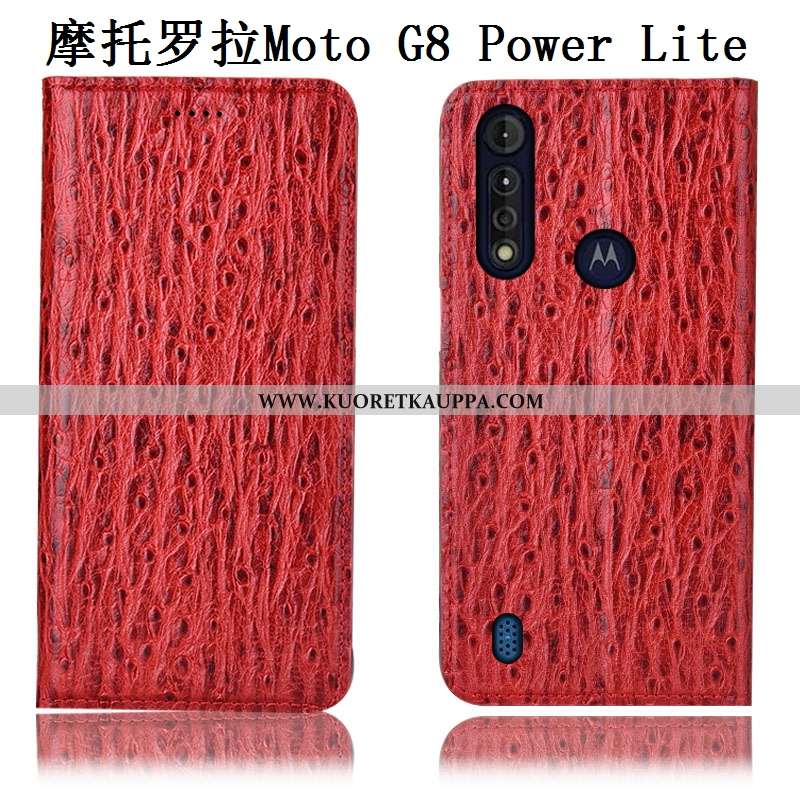 Kuori Moto G8 Power Lite, Kuoret Moto G8 Power Lite, Kotelo Moto G8 Power Lite Suojaus Aito Nahka Pu
