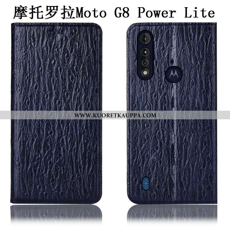 Kuori Moto G8 Power Lite, Kuoret Moto G8 Power Lite, Kotelo Moto G8 Power Lite Suojaus Aito Nahka Pu