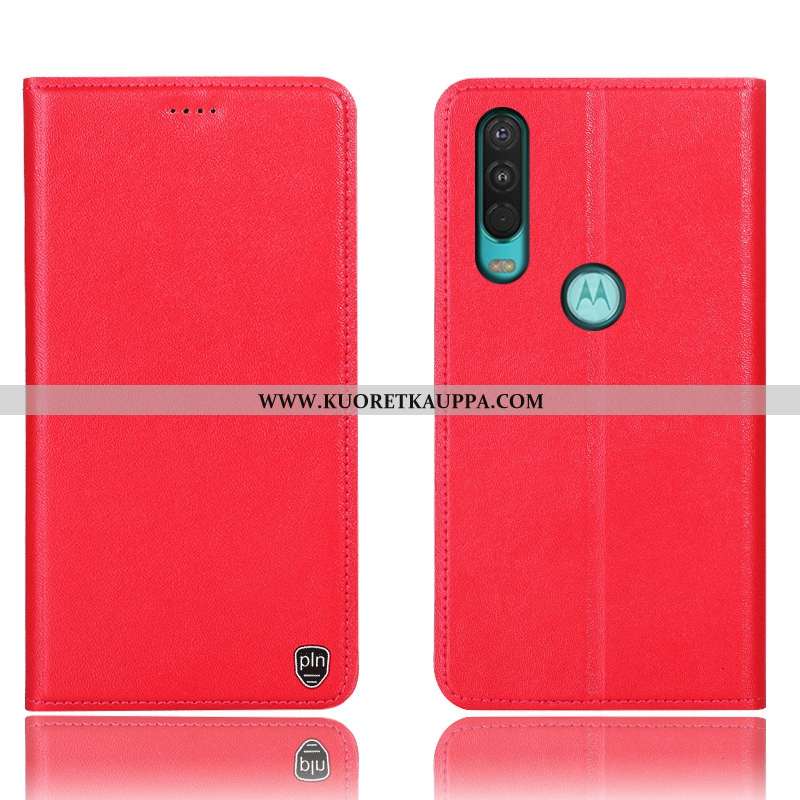 Kuori Motorola One Action, Kuoret Motorola One Action, Kotelo Motorola One Action Aito Nahka Suojaus