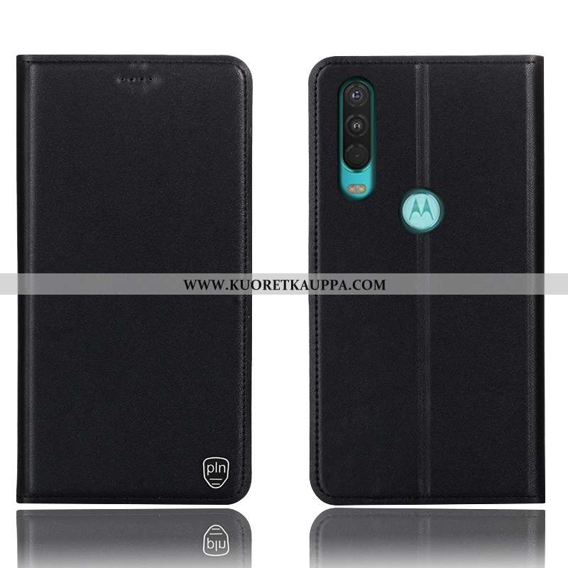 Kuori Motorola One Action, Kuoret Motorola One Action, Kotelo Motorola One Action Aito Nahka Suojaus