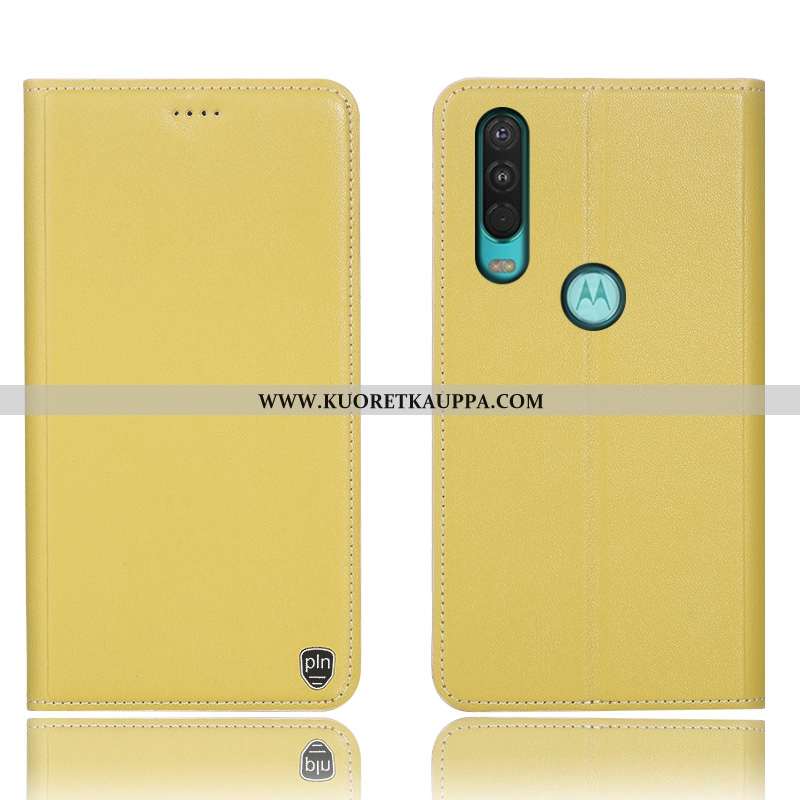 Kuori Motorola One Action, Kuoret Motorola One Action, Kotelo Motorola One Action Aito Nahka Suojaus