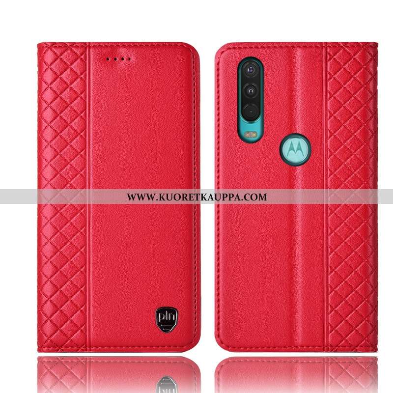 Kuori Motorola One Action, Kuoret Motorola One Action, Kotelo Motorola One Action Nahkakuori Suojaus