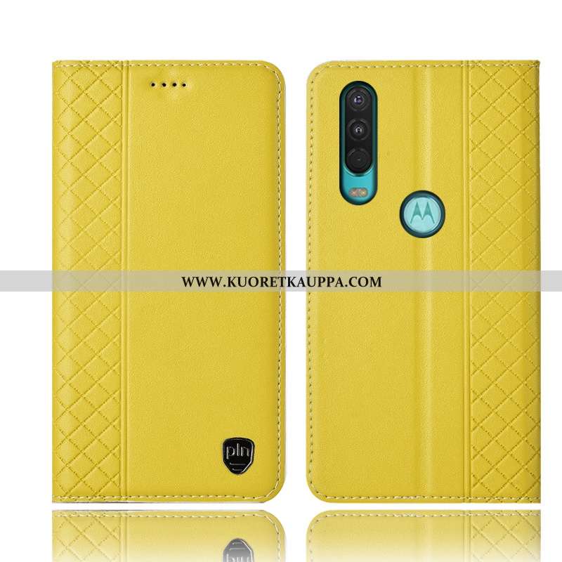 Kuori Motorola One Action, Kuoret Motorola One Action, Kotelo Motorola One Action Nahkakuori Suojaus