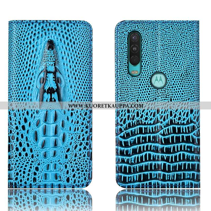 Kuori Motorola One Action, Kuoret Motorola One Action, Kotelo Motorola One Action Nahkakuori Suojaus