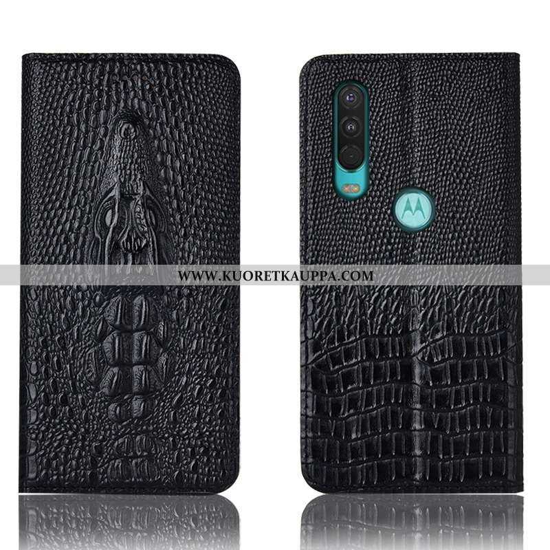 Kuori Motorola One Action, Kuoret Motorola One Action, Kotelo Motorola One Action Nahkakuori Suojaus