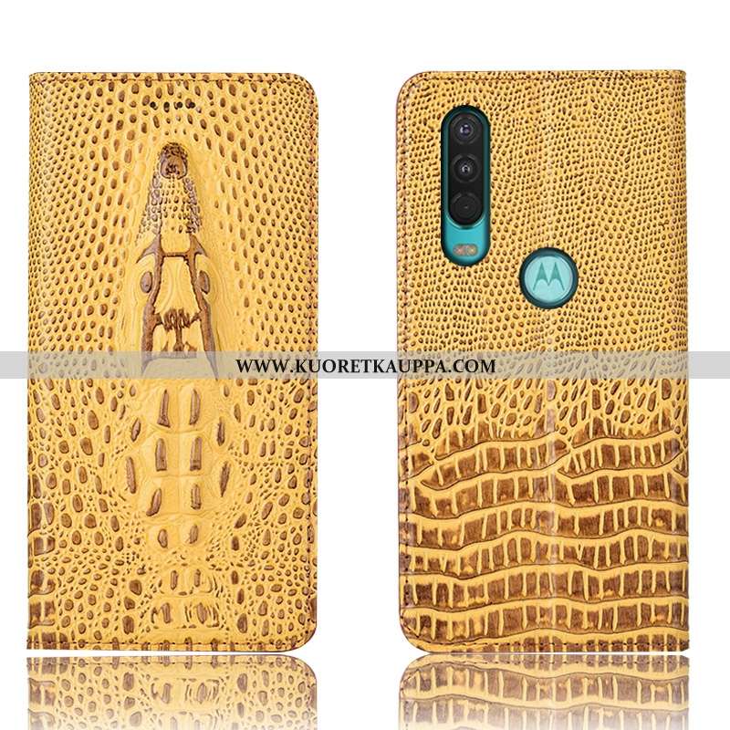 Kuori Motorola One Action, Kuoret Motorola One Action, Kotelo Motorola One Action Nahkakuori Suojaus